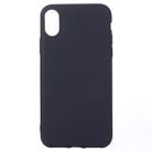 For   iPhone X / XS    Frosted Solid Color  Protective Back Cover Case(Black) - 1