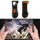 Eating Chicken One-button Burst Shooting Game Handle Controller for Tablet PC, 1 Pair (Orange) - 1