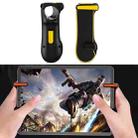 Eating Chicken One-button Burst Shooting Game Handle Controller for Tablet PC, 1 Pair (Yellow) - 1