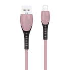 TOTUDESIGN BL-003 Soft Color Series 3A 8Pin to USB Charging Data Cable, Length: 1.2m(Pink) - 1