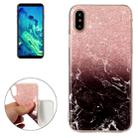 For iPhone X / XS Black Gold Marble Pattern TPU Shockproof Protective Back Cover Case - 1