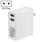 WLX-X7B 36W Dual USB QC3.0 Ports Fast Charger Power Adapter with Digital Display, EU Plug - 1