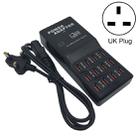 W-858 12A 12 Ports USB Fast Charging Dock Desktop Smart Charger AC100-240V, UK Plug (Black) - 1