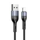 USAMS US-SJ448 U55 2A 8 Pin Aluminum Alloy Weave Charging Cable, Length:1m (Black) - 2