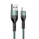 USAMS US-SJ448 U55 2A 8 Pin Aluminum Alloy Weave Charging Cable, Length:1m (Green) - 2