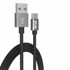 IVON CA73 2.4A Type-C / USB-C Fast Charging Data Cable, Length: 2m(Black) - 1