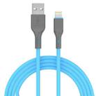 IVON CA78 2.4A 8 Pin Fast Charging Data Cable, Length: 1m (Blue) - 1