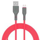 IVON CA78 2.4A Micro USB Fast Charging Data Cable, Length: 1m (Red) - 1