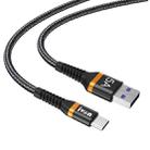 IVON CA79 5A Type-C / USB-C Aluminum Alloy Braided Fast Charging Data Cable for Huawei, Length: 1m (Black) - 1