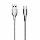 WK WDC-114a 1m 3A King Kong Pro Series USB to USB-C / Type-C Data Sync Charging Cable(Silver) - 1