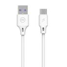 WK WDC-101 1m 5A Output Full Speed Pro Series USB to USB-C / Type-C Data Sync Charging Cable(White) - 1