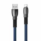 WK WDC-107i 1m 2.4A Saint Zinc Alloy Series USB to 8 Pin Data Sync Charging Cable (Blue) - 1