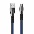 WK WDC-107m 1m 2.4A Saint Zinc Alloy Series USB to Micro USB Data Sync Charging Cable(Blue) - 1
