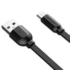 ROCK S5 2A Micro USB Charging + Data Synchronization TPE Flat Shape Data Cable, Cable Length: 1m(Black) - 1
