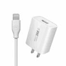 WK WP-U69i2.0A Speed Mini USB Charger + USB to 8 Pin Data Cable, Plug Type: US Plug - 1