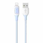 USAMS US-SJ595 Jelly Series USB to 8 Pin Two-Color Data Cable, Cable Length: 1m(Blue) - 1