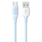 USAMS US-SJ596 Jelly Series USB to Type-C Two-Color Data Cable, Cable Length: 1m(Blue) - 1