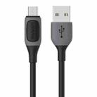 USAMS US-SJ597 Jelly Series USB to Micro USB Two-Color Data Cable, Cable Length: 1m (Black) - 1