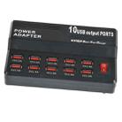 W-838 60W 10 Ports USB Fast Charging Dock Desktop Smart Charger AC100-240V, UK Plug - 2