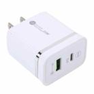 46-A2C2 20W PD + QC3.0 USB Multifunction Fast Charger,US Plug(White) - 1