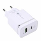 46-A2C2 20W PD + QC3.0 USB Multifunction Fast Charger，EU Plug(White) - 1