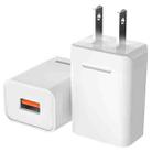 U015 Single USB Port Quick Charger Power Adapter(White) - 1