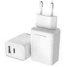 T033 Single USB Port Quick Charger Power Adapter, EU Plug(White) - 1