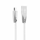 AWEI CL-96 USB to Micro USB Portable TPE + Aluminum Alloy Data Cable, 2A, Length: 1m(White) - 1