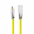 AWEI CL-96 USB to Micro USB Portable TPE + Aluminum Alloy Data Cable, 2A, Length: 1m(Yellow) - 1