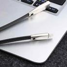 AWEI CL-95 USB to 8 Pin Portable Quick Charging TPE + Aluminum Alloy Data Cable, 2A, Length: 1m (Black) - 2