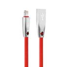 AWEI CL-95 USB to 8 Pin Portable Quick Charging TPE + Aluminum Alloy Data Cable, 2A, Length: 1m (Red) - 1