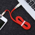 AWEI CL-95 USB to 8 Pin Portable Quick Charging TPE + Aluminum Alloy Data Cable, 2A, Length: 1m (Red) - 2