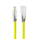 AWEI CL-95 USB to 8 Pin Portable Quick Charging TPE + Aluminum Alloy Data Cable, 2A, Length: 1m (Yellow) - 1