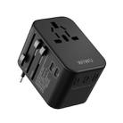 WIWU UA303 Multi-function Universal Travel Charger Power Adapter (Black) - 1