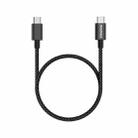 MOMAX DC29 50cm USB-C / Type-C to USB-C / Type-C 60W Braided Data Sync Charge Cable (Black) - 1