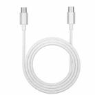 MOMAX DC30 1.5m USB-C / Type-C to USB-C / Type-C 60W Braided Data Sync Charge Cable (White) - 1