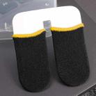 1 Pair Carbon Fiber Touchscreen Anti-slip Anti-sweat Gaming Finger Cover for Thumb / Index Finger (Yellow) - 1