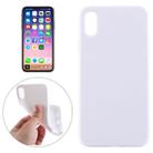 For   iPhone X / XS   Solid Color Smooth Surface Soft TPU Protective Back Cover Case (White) - 1