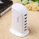 853L 30W 6 Ports USB Fast Charging Dock Smart Charger AC100-240V (White) - 1