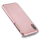 GOOSPERY MERCURY i JELLY for   iPhone X / XS    Metal and Oil Painting Soft TPU Protective Back Cover Case(Rose Gold) - 1