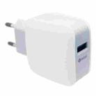 Single QC3.0 USB Port Charger Travel Charger, EU Plug(White) - 1