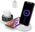 HQ-UD15-upgraded 6 in 1 Wireless Charger For iPhone, Apple Watch, AirPods and Other Android Phones(White) - 2
