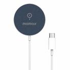 MOMAX UD19 Q.MAG Ultra-thin Magsafe Magnetic Fast Charging Wireless Charger (Blue) - 1