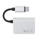 MOMAX HT2 USB-C / Type-C to Dual USB-C / Type-C + 3.5mm Jack Digital Audio Adapter(Silver) - 1