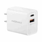 MOMAX UM13 PD+QC3.0 20W Type-C / USB-C + USB Quick Charging Travel Charger Power Adapter,CN Plug(White) - 1