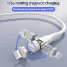 1m 3A Max USB to 8 Pin + USB-C / Type-C + Micro USB 540 Degree Rotating Magnetic Charging Cable (White) - 10