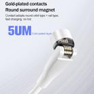 1m 3A Max USB to 8 Pin + USB-C / Type-C + Micro USB 540 Degree Rotating Magnetic Charging Cable (White) - 12