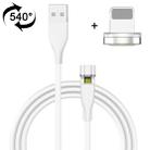 1m USB to 8 Pin 540 Degree Rotating Magnetic Charging Cable (White) - 1