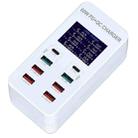 A8T 60W 8 Ports USB + QC3.0 + PD Type-C Smart Charging Station with Digital Display AC100-240V, EU Plug - 2