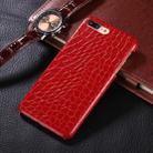 For iPhone 8 Plus & 7 Plus Crocodile Texture Paste Protective Back Cover Case (Red) - 1